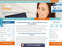 Tablet Screenshot of globalwritings.com